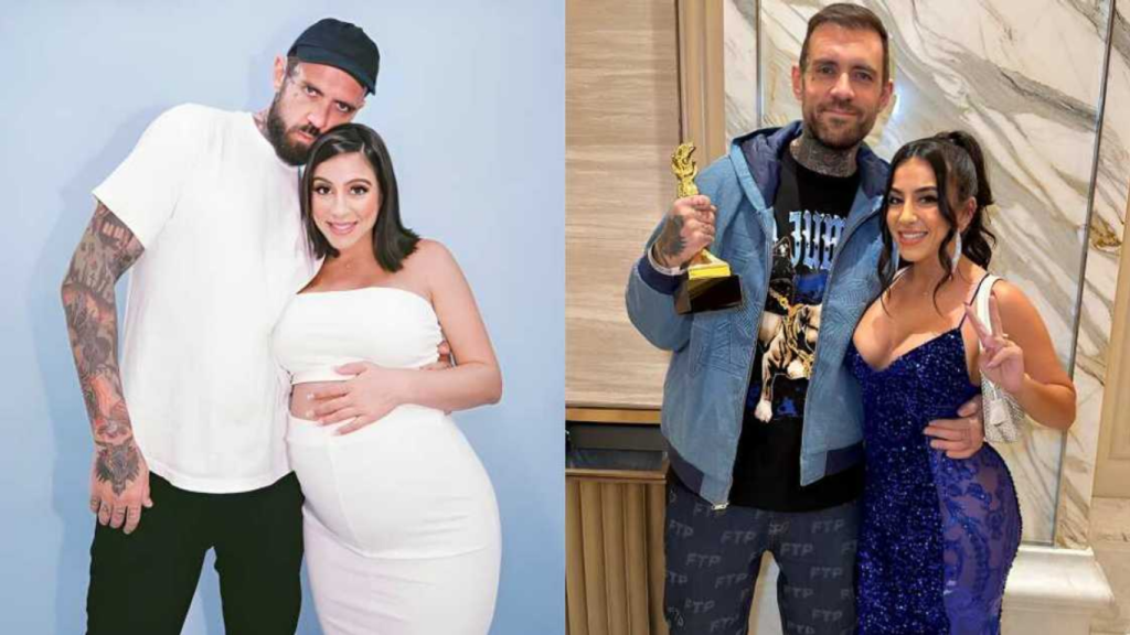 Lena the Plug and Adam22 at a red carpet event representing No Jumper.