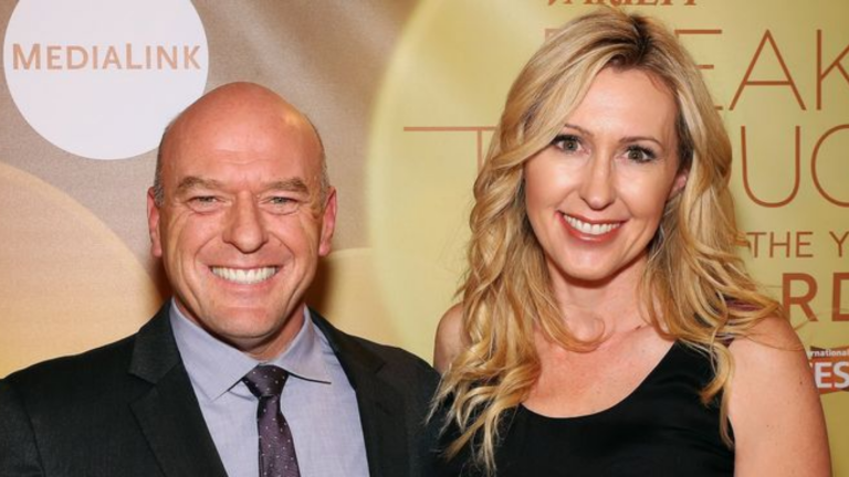 Norris Bridget and her husband Dean Norris at a red carpet event.